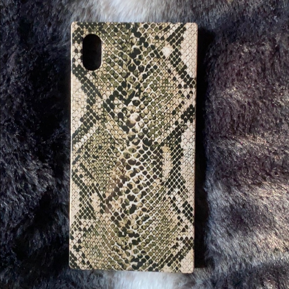 iPhone XR Square Snake Print Case
